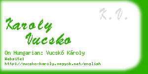 karoly vucsko business card